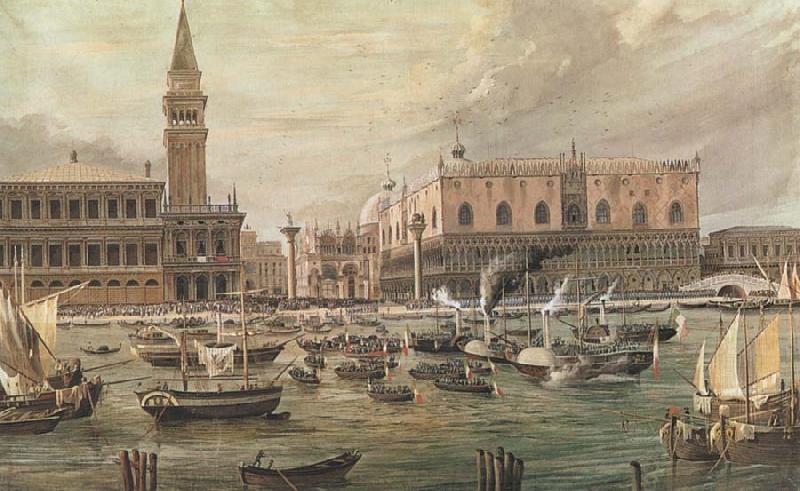Luigi Querena The Arrival in Venice of Napoleon-s Troops